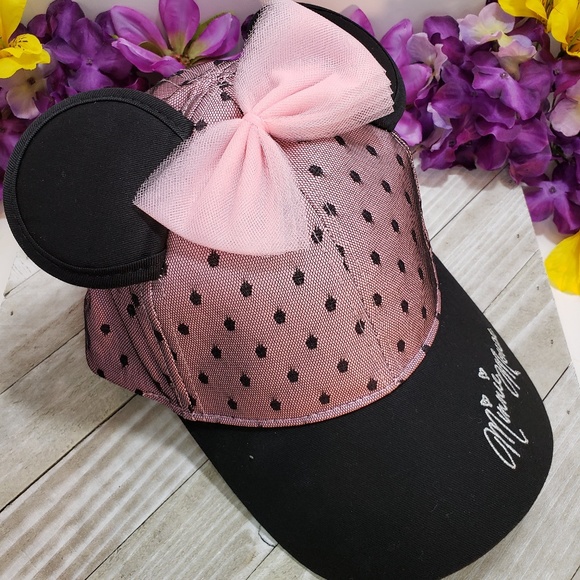 Disney Accessories - Disney Parks Minnie Ears Baseball Cap, New